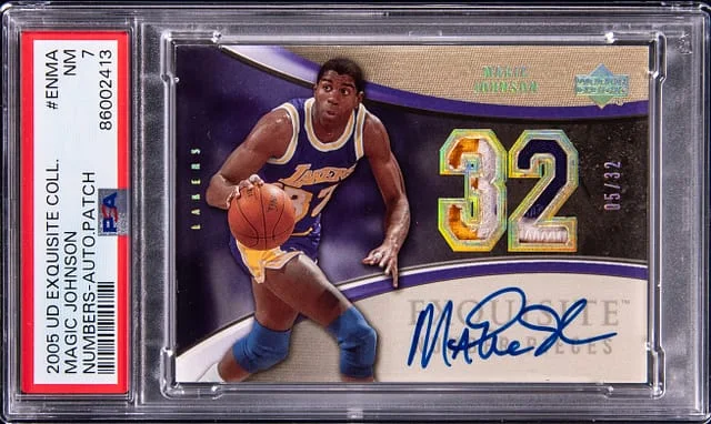 2005-06 Upper Deck Magic Exquisite Numbers Autograph Patch #ENMA card image