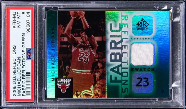 2005-06 Upper Deck Michael Jordan Reflections Fabric Reflections Green #FR-MJ card image