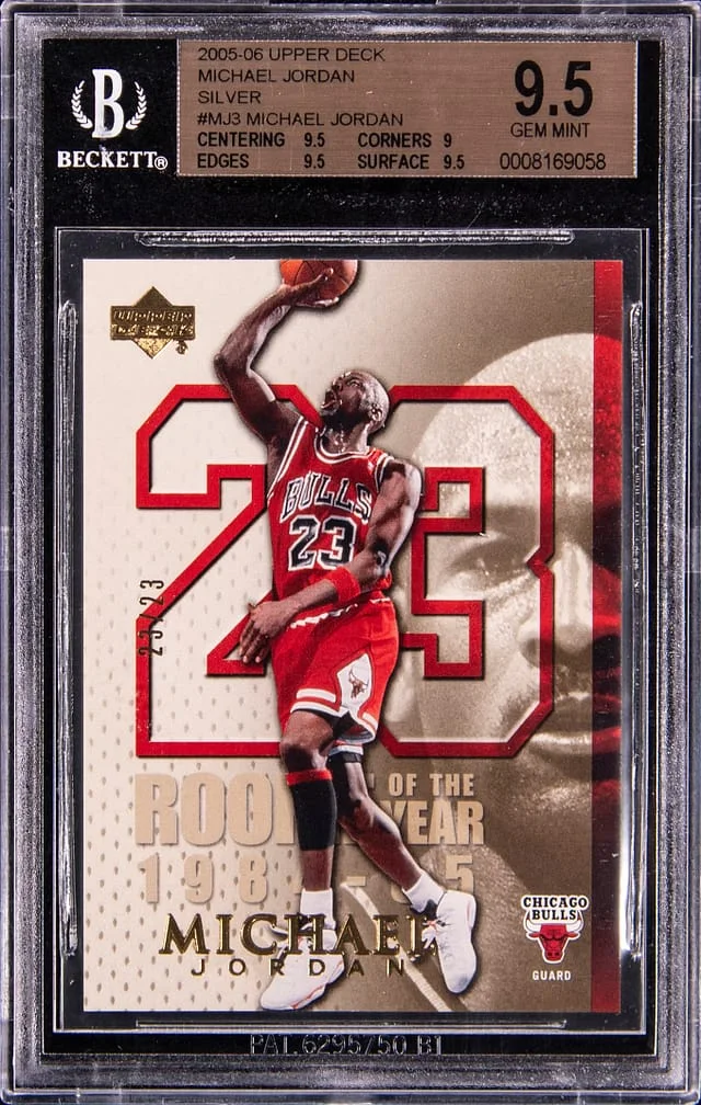 2005-06 Upper Deck Michael Jordan Jersey Number Silver #MJ3 card image
