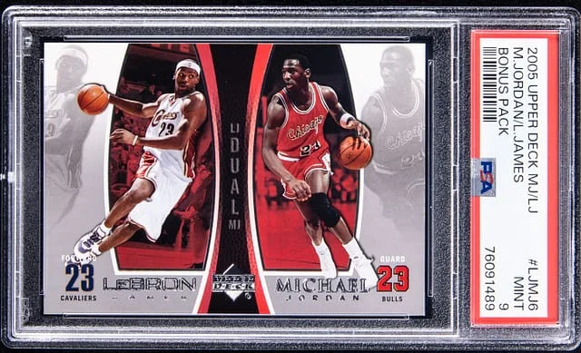 2005-06 Upper Deck Michael Jordan, LeBron James M.J/L.J Bonus Pack #LJMJ6 card image