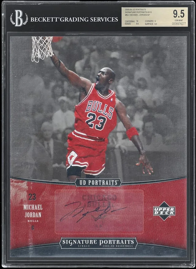 2005-06 Upper Deck Michael Jordan Portraits Signature Portraits 8 x 10 SP #SP-MJ1 card image