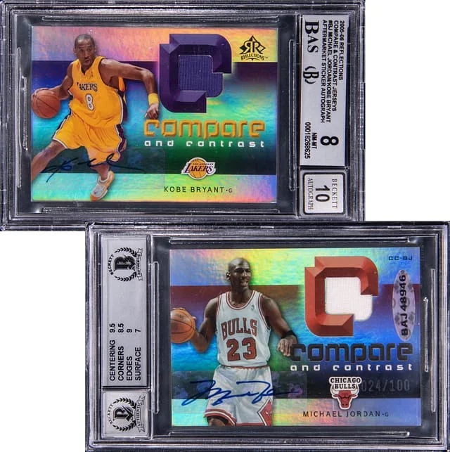 2005-06 Upper Deck Michael Jordan/Kobe Bryant Reflections Compare & Contrast Jerseys #CC-BJ card image