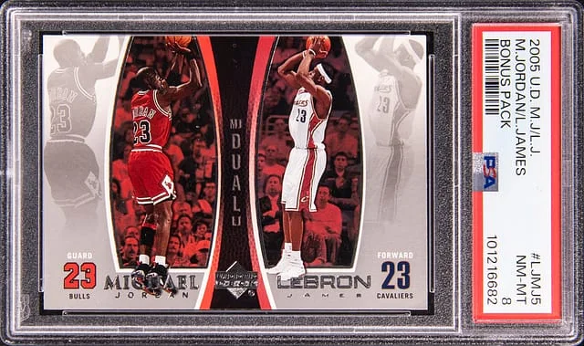 2005-06 Upper Deck Michael Jordan/LeBron James M.J./L.J. Bonus Pack #LJMJ5 card image