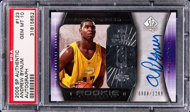 2005-06 Upper Deck SP Authentic Andrew Bynum Autograph #123 card image