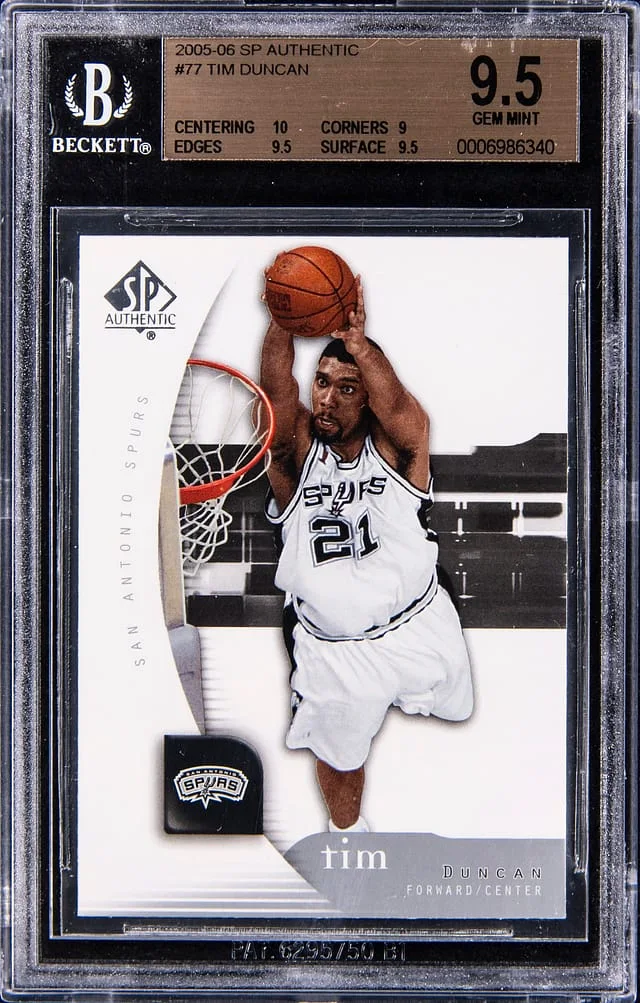 2005-06 Upper Deck SP Authentic Tim Duncan #77 card image