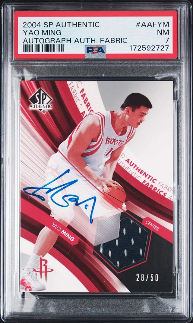 2005-06 Upper Deck SP Authentic Yao Ming Autograph Authentic Fabrics #AAF-YM card image