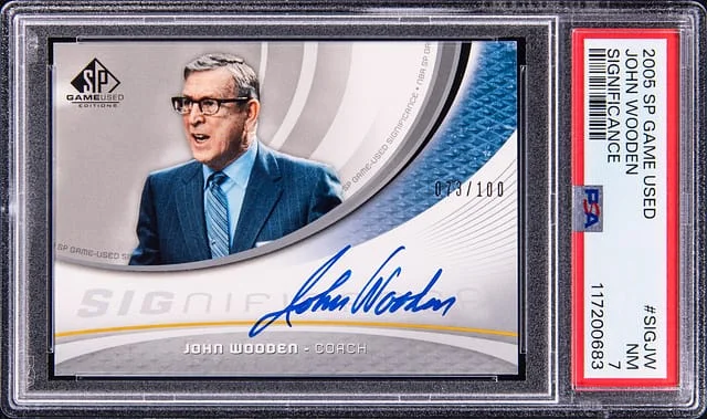 2005-06 Upper Deck SP Game Used John Wooden Significance #SIG-JW card image