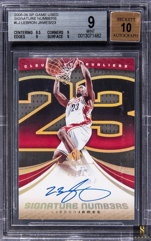 2005-06 Upper Deck SP Game Used LeBron James Signature Numbers #NU-LJ card image