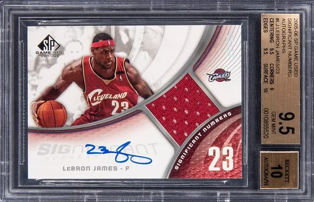 2005-06 Upper Deck SP Game Used LeBron James Significant Numbers Autographs #SN-LJ card image