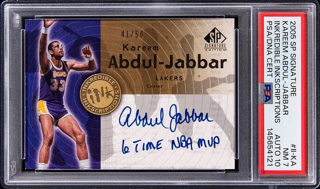 2005-06 Upper Deck SP Kareem Abdul-Jabbar Signature Inkredible Inkscriptions #II-KA card image