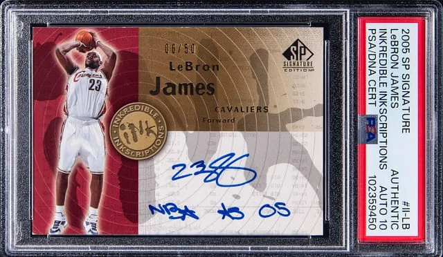 2005-06 Upper Deck SP Signature Edition LeBron James INKredible INKscriptions #II-LB card image