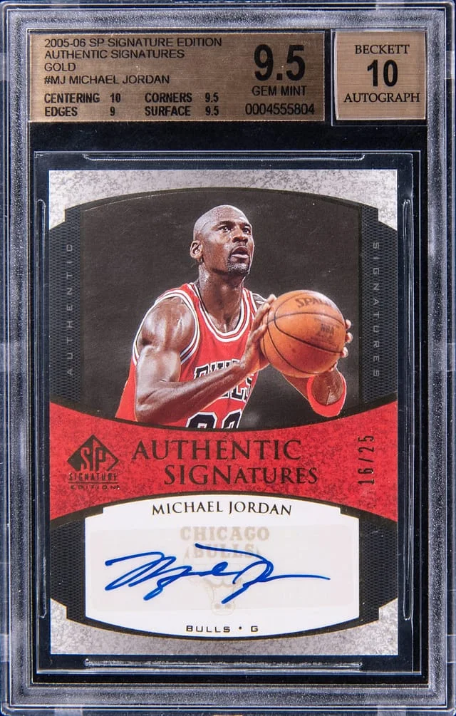 2005-06 Upper Deck SP Signature Edition Michael Jordan Signatures Gold #AS-MJ card image