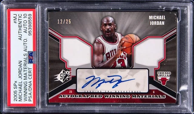 2005-06 Upper Deck SPx Michael Jordan Winning Materials Autograph #AWM-MJ card image