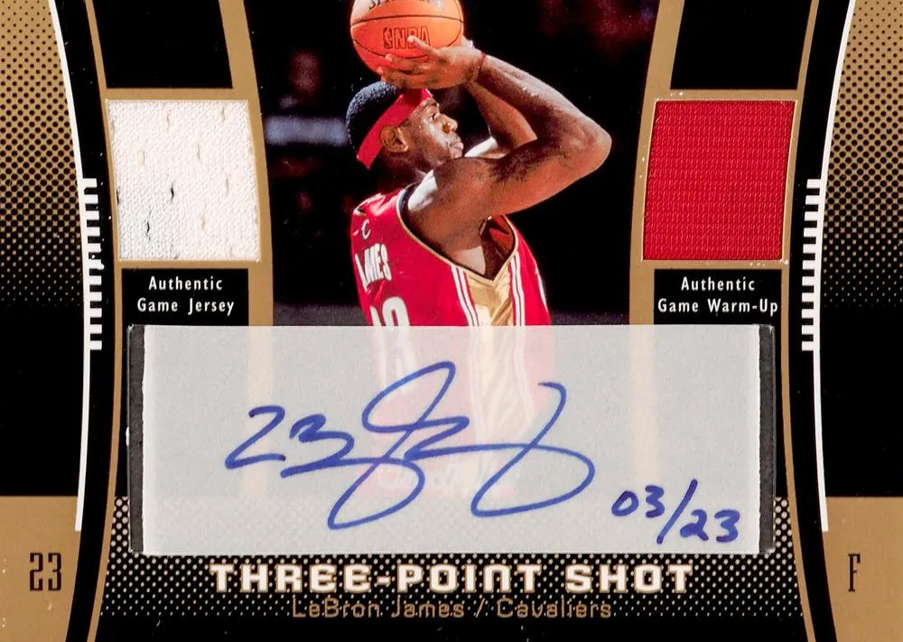 2005-06 Upper Deck Sweet Shot Lebron James Three Point Shots #3PS-LJ card image