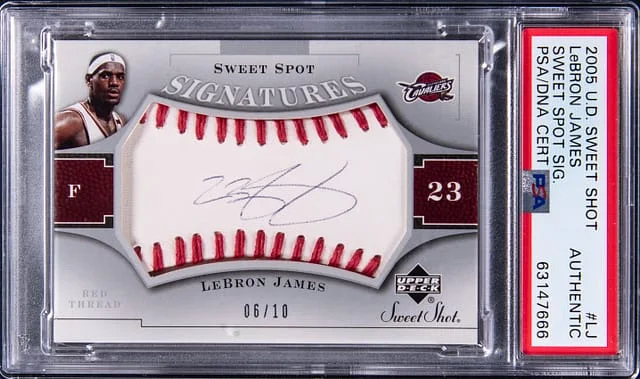 2005-06 Upper Deck Sweet Shot LeBron James Sweet Spot Signatures #SSS-LJ card image