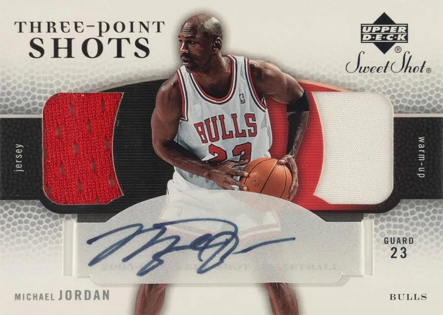 2005-06 Upper Deck Sweet Shot Michael Jordan Three Point Shots #3PS-MJ card image
