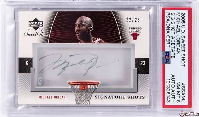 2005-06 Upper Deck Sweet Shot Michael Jordan Signature Shots Acetate #SSA-MJ card image