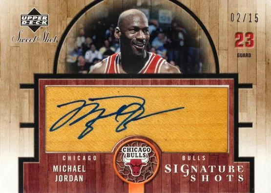 2005-06 Upper Deck Sweet Shot Michael Jordan Signature Shots Wood #SSW-MJ card image