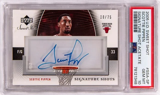 2005-06 Upper Deck Sweet Shot Scottie Pippen Signature Shot Acetate #SSA-SP card image