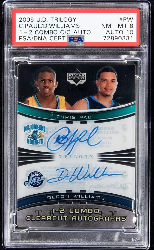 2005-06 Upper Deck Trilogy Deron Williams/Chris Paul 1-2 Combo Clearcut Autographs #1-2-PW card image