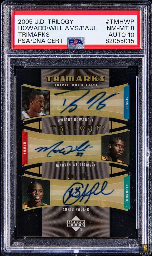 2005-06 Upper Deck Trilogy Howard/Williams/Paul Trimarks #TM-HWP card image