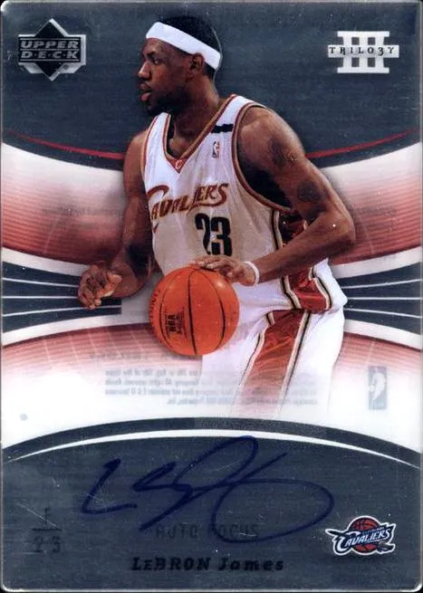 2005-06 Upper Deck Trilogy Lebron James Auto Focus #AF-LB card image