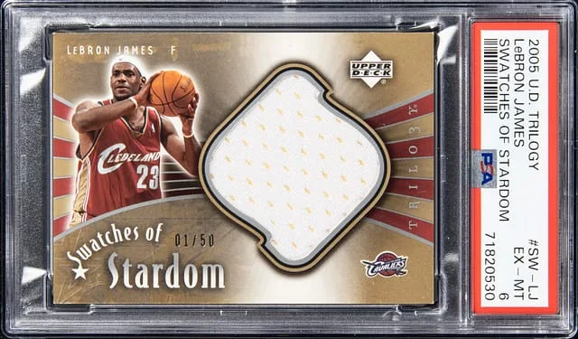 2005-06 Upper Deck Trilogy Lebron James Swatches of Stardom #SW-LJ card image