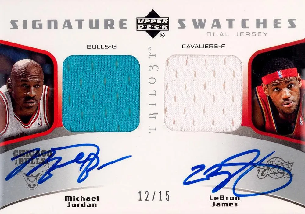 2005-06 Upper Deck Trilogy Michael Jordan Signature Swatches Dual #DSS-JJ card image