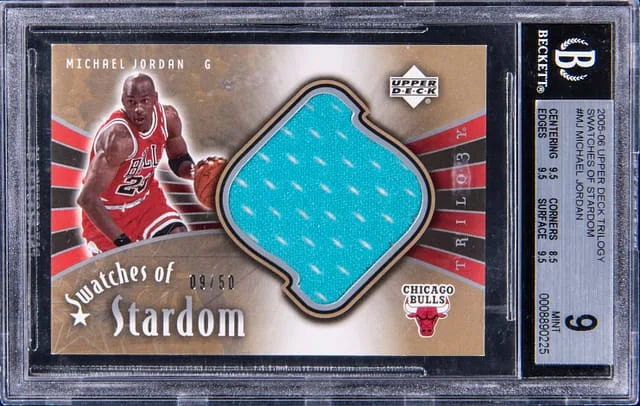 2005-06 Upper Deck Trilogy Michael Jordan Game-Used Swatches of Stardom #SW-MJ card image