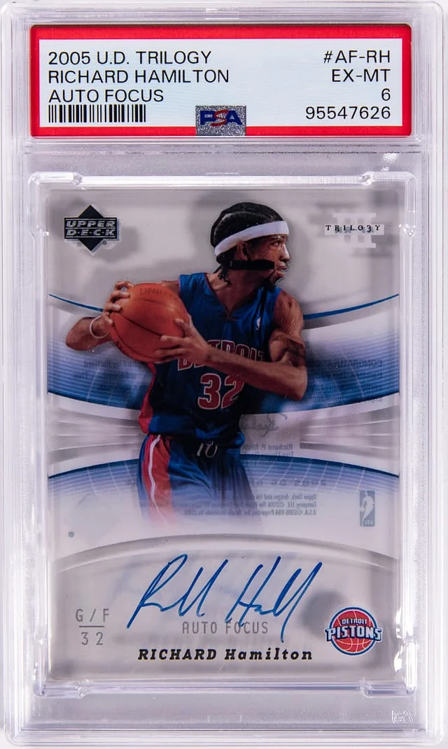 2005-06 Upper Deck Trilogy Richard Hamilton Auto Focus #AF-RH card image