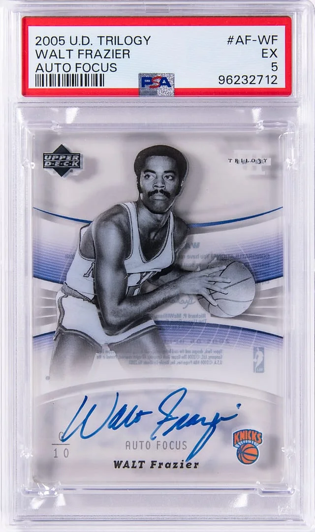2005-06 Upper Deck Trilogy Walt Frazier Auto Fcous #AF-WF card image