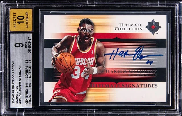 2005-06 Upper Deck Ultimate Collection Hakeem Olajuwon Signatures #US-HO card image