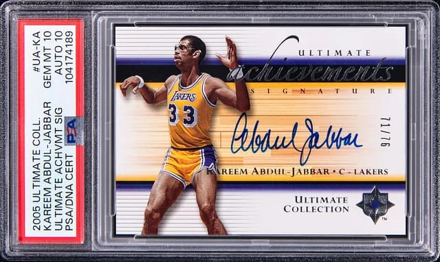 2005-06 Upper Deck Ultimate Collection Kareem Abdul-Jabbar Ultimate Achievements Signature #UA-KA card image