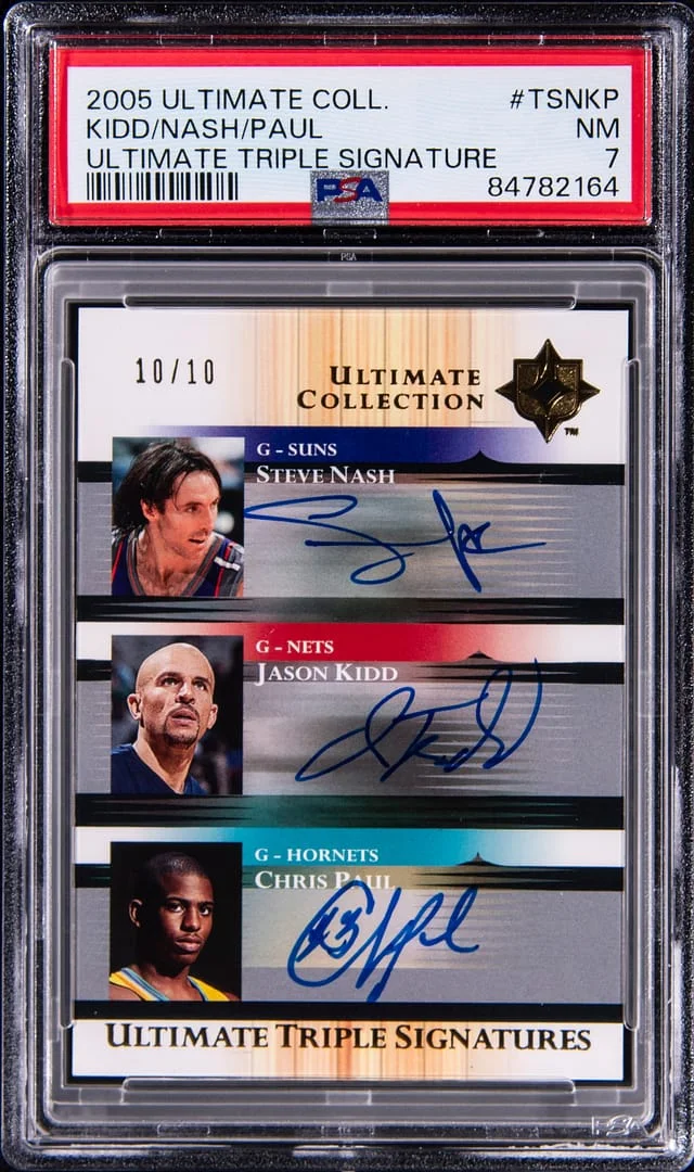 2005-06 Upper Deck Ultimate Collection Kidd/Nash/Paul Multi-Signed Triple Signature #TSNKP card image