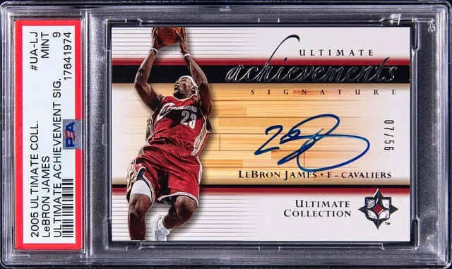 2005-06 Upper Deck Ultimate Collection LeBron James Achievements Signatures #UA-LJ card image