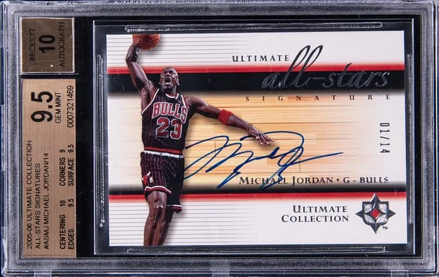 2005-06 Upper Deck Ultimate Collection Michael Jordan All-Stars Signatures #AS-MJ card image