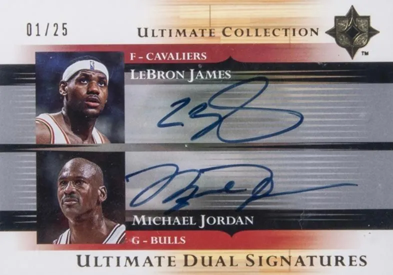 2005-06 Upper Deck Ultimate Collection Michael Jordan Ultimate Signatures Dual #DS-JJ card image
