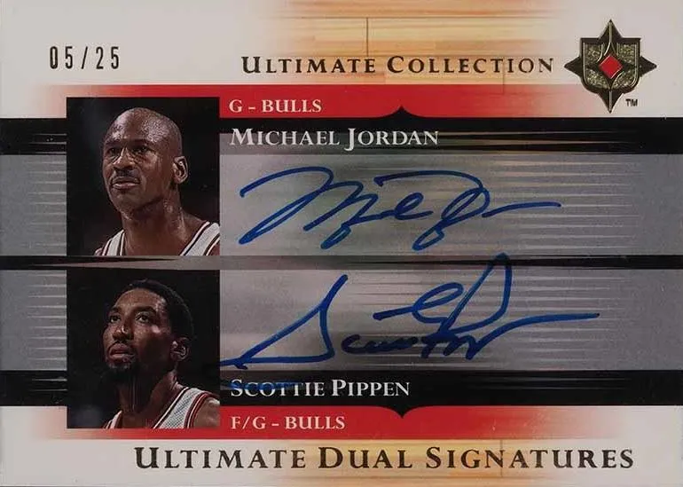 2005-06 Upper Deck Ultimate Collection Michael Jordan Ultimate Signatures Dual #DS-JP card image