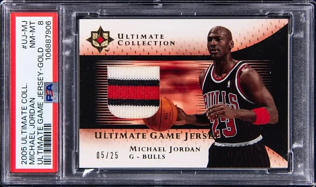 2005-06 Upper Deck Ultimate Collection Michael Jordan Game-Used Ultimate Game Jersey Gold #UJ-MJ card image