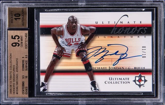 2005-06 Upper Deck Ultimate Collection Michael Jordan Honors Signatures #HS-MJ card image