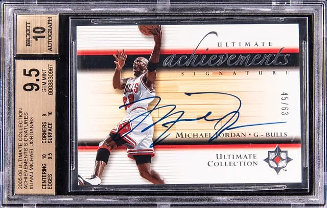 2005-06 Upper Deck Ultimate Collection Michael Jordan Achievements Signatures #UA-MJ card image