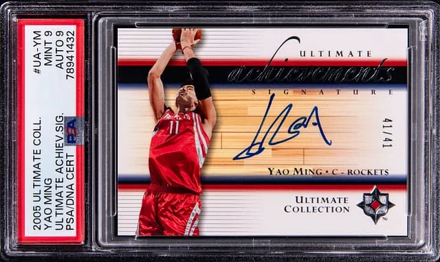 2005-06 Upper Deck Ultimate Collection Yao Ming Ultimate Achievements Signatures #UA-YM card image