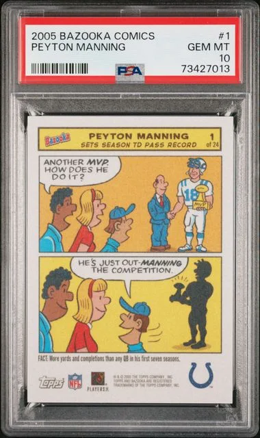 2005 Bazooka Comics Peyton Manning #1 card image