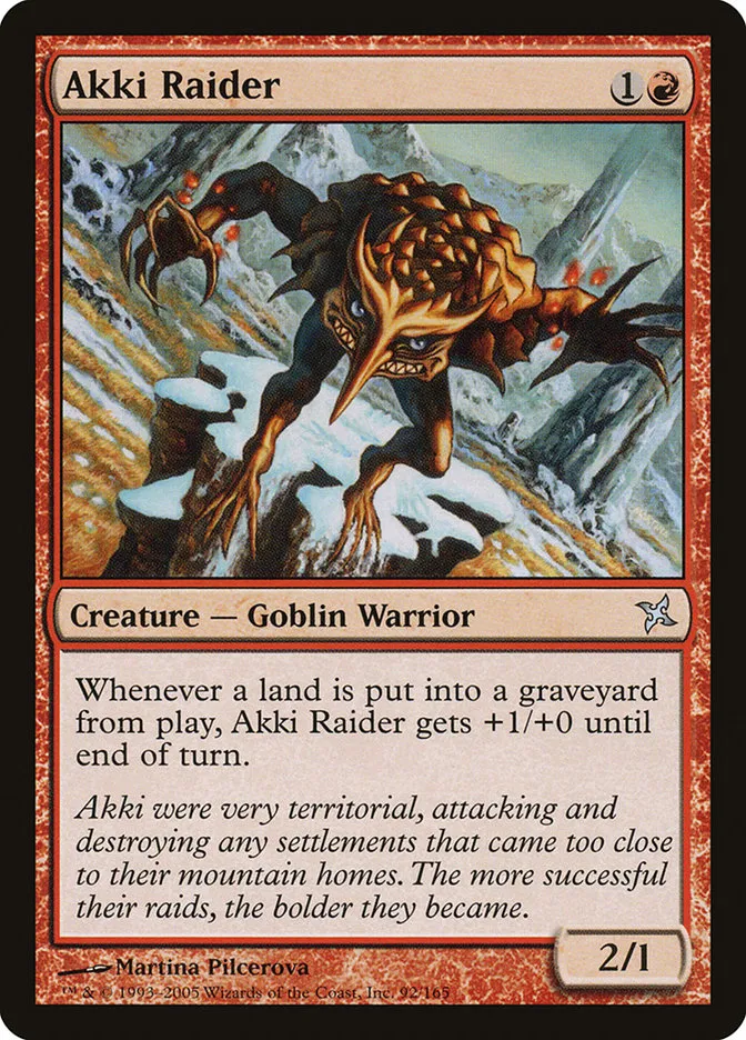 2005 Betrayers of Kamigawa Akki Raider uncommon #92 unlisted card image