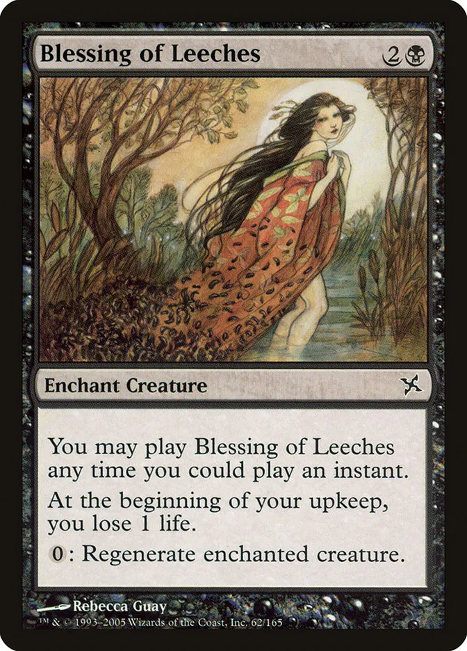 2005 Betrayers of Kamigawa Blessing of Leeches common #62 unlisted card image