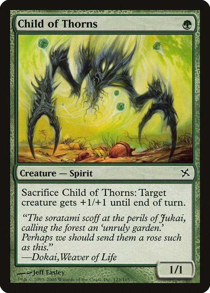 2005 Betrayers of Kamigawa Child of Thorns common #123 unlisted card image