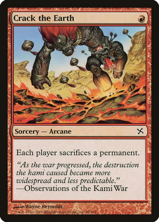 2005 Betrayers of Kamigawa Crack the Earth common #98 unlisted card image