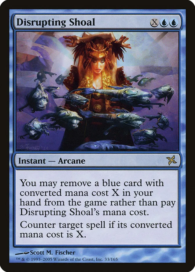 2005 Betrayers of Kamigawa Disrupting Shoal rare #33 unlisted card image