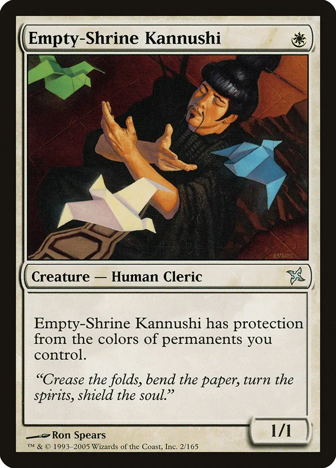 2005 Betrayers of Kamigawa Empty-Shrine Kannushi uncommon #2 unlisted card image