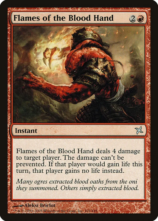 2005 Betrayers of Kamigawa Flames of the Blood Hand uncommon #101 unlisted card image